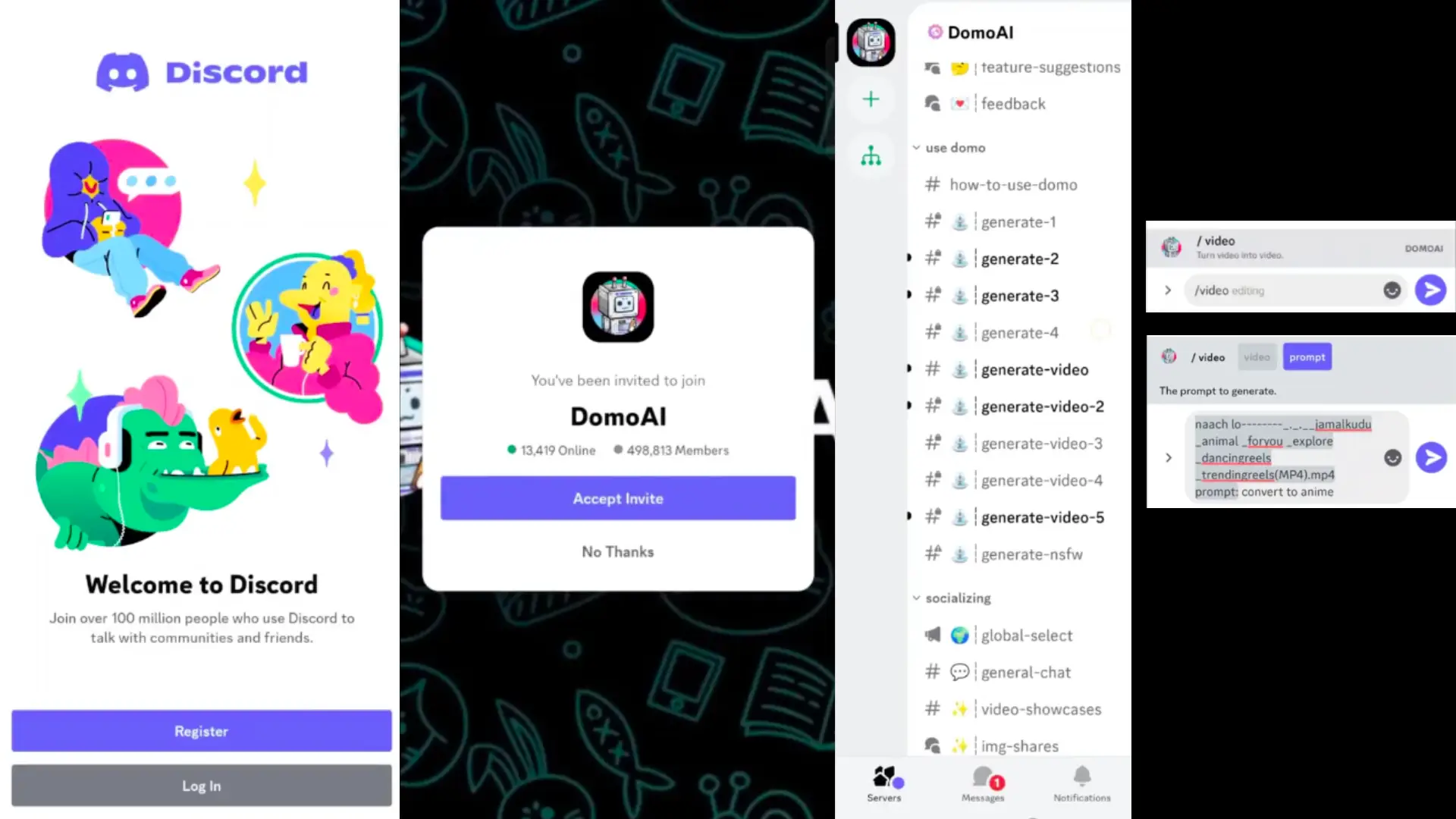 Domo AI Anime Video Maker Discord Process