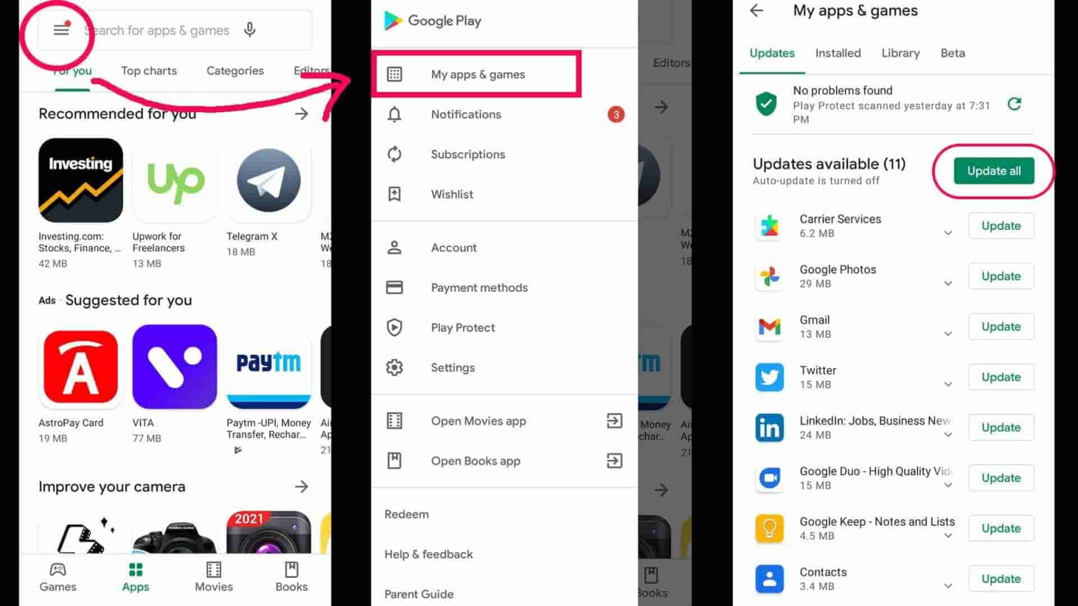 Play Store App Update Kaise Kare New Version Android Apps 2021
